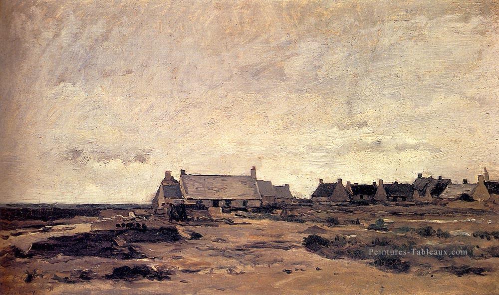 Le Village De Kerity En Bretagne Barbizon Impressionisme Paysage Paysage Charles François Daubigny Peintures à l'huile